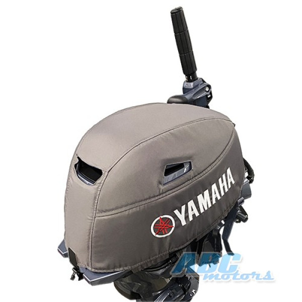 Чехол на капот (крышку) лодочного мотора Yamaha F20 GMHS серый