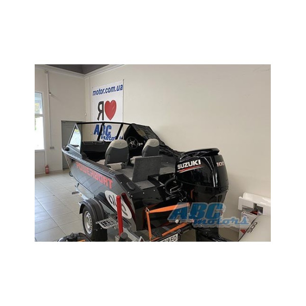 Алюминиевая лодка PowerBoat 480 L + Suzuki DF 100 BTL + Лафет