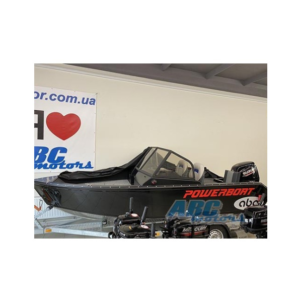 Алюминиевая лодка PowerBoat 480 L + Suzuki DF 100 BTL + Лафет