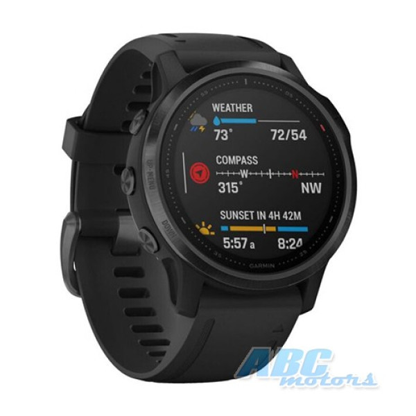 Смарт-часы Garmin fenix 6S черные с черным ремешком