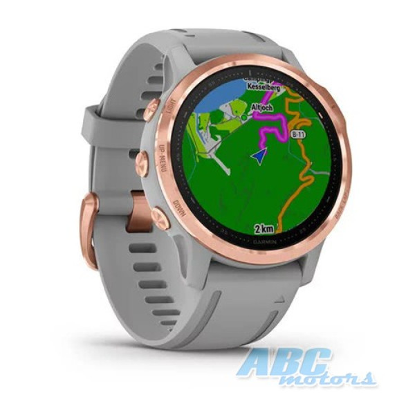 Смарт-часы Garmin fenix 6S розовое золото с серым ремешком