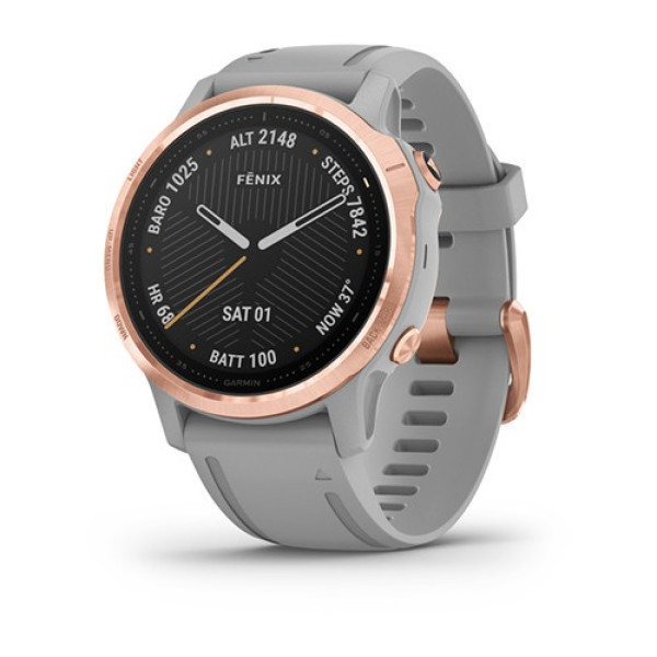 Смарт-часы Garmin fenix 6S розовое золото с серым ремешком
