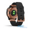 Смарт-часы Garmin fenix 6S Sapphire розовое золото с черным плетенным ремешком