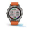 Смарт-годинник Garmin fenix 6 Sapphire з помаранчевим ремінцем