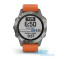 Смарт-годинник Garmin fenix 6 Sapphire з помаранчевим ремінцем