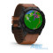Смарт-часы Garmin fenix 6X Sapphire черные DLC с каштановым кожаным ремешком