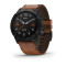 Смарт-часы Garmin fenix 6X Sapphire черные DLC с каштановым кожаным ремешком