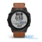 Смарт-часы Garmin fenix 6X Sapphire черные DLC с каштановым кожаным ремешком