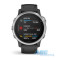 Смарт-часы Garmin fenix 6S Solar серебристые с черным ремешком