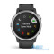 Смарт-часы Garmin fenix 6S Solar серебристые с черным ремешком