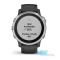 Смарт-часы Garmin fenix 6S Solar серебристые с черным ремешком