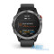 Смарт-часы Garmin fenix 6 Solar серебристые с черным ремешком