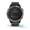 Смарт-часы Garmin fenix 6 Solar серебристые с черным ремешком