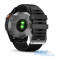 Смарт-часы Garmin fenix 6 Solar серебристые с черным ремешком