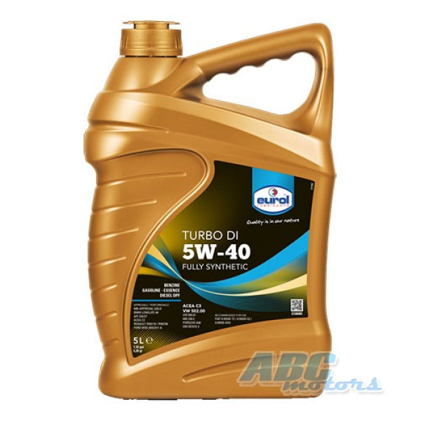 Eurol Turbo DI 5W-40 5 л синтетическое моторное масло