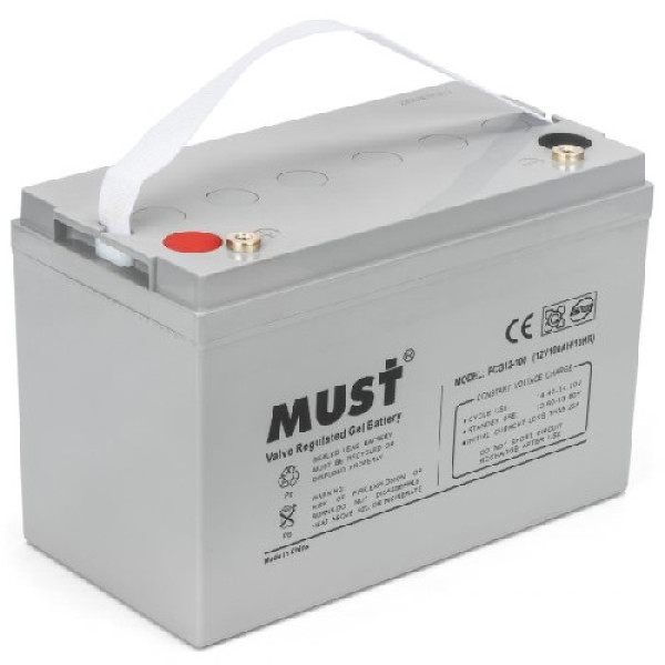 Гелевый аккумулятор Must 100Ah 12v