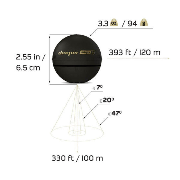 Эхолот Deeper CHIRP+ 3.0 (WiFi+GPS)