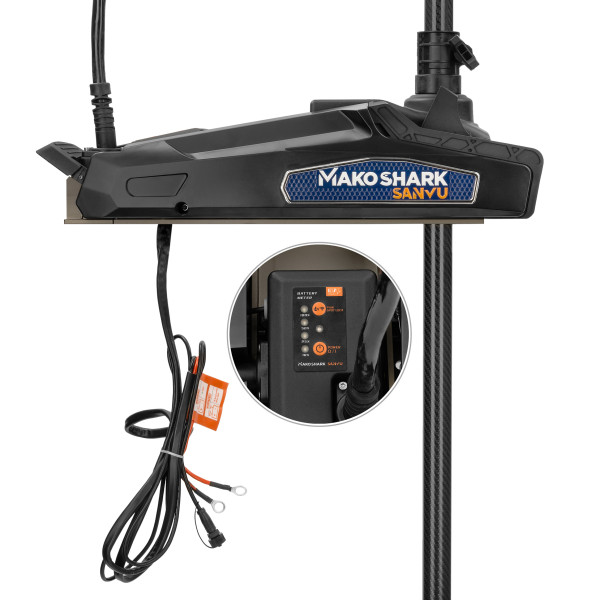 Лодочный электромотор Makoshark SV155-60 65 Lbs 12V GPS 152 см безщеточный черный