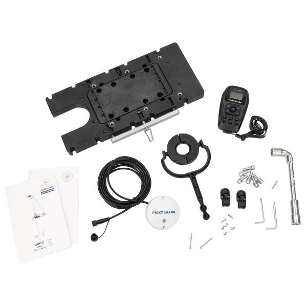 Лодочный электромотор Makoshark SV155-60 65 Lbs 12V GPS 152 см безщеточный черный
