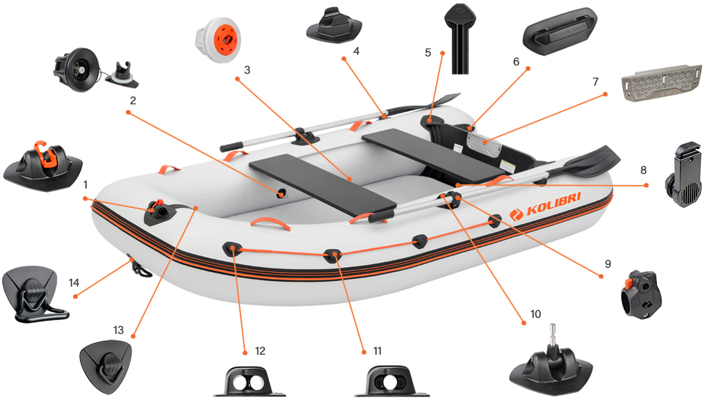 Фурнитура лодки Kolibri KM 300 XL Explorer Light